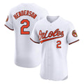 Punc B.Orioles #2 Gunnar Henderson Player White Limited Elite Home Game Stitched Jerseys