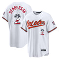 Punc B.Orioles #2 Gunnar Henderson Player White USA 250 Fourth of July Home Game Stitched Jerseys