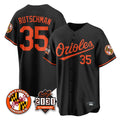 Punc B.Orioles #35 Adley Rutschman Black 30th Anniversary of 2131 Home Game Stitched Jerseys