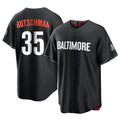 Punc B.Orioles #35 Adley Rutschman Black City Connect Home Game Stitched Jerseys