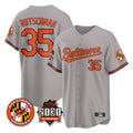 Punc B.Orioles #35 Adley Rutschman Gray 30th Anniversary of 2131 Home Game Stitched Jerseys