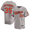 Punc B.Orioles #35 Adley Rutschman Gray Limited Home Game Stitched Jerseys
