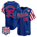 Punc B.Orioles #35 Adley Rutschman Royal USA 250 Independence Day Vapor Premier Limited Home Game Stitched Jerseys