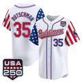 Punc B.Orioles #35 Adley Rutschman White USA 250 Independence Day Vapor Premier Limited Home Game Stitched Jerseys
