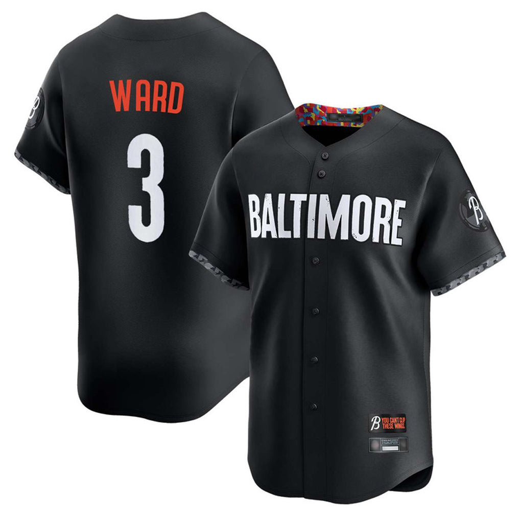 Punc B.Orioles #3 Taylor Ward Player Black City Connect Limited Home Game Stitched Jerseys