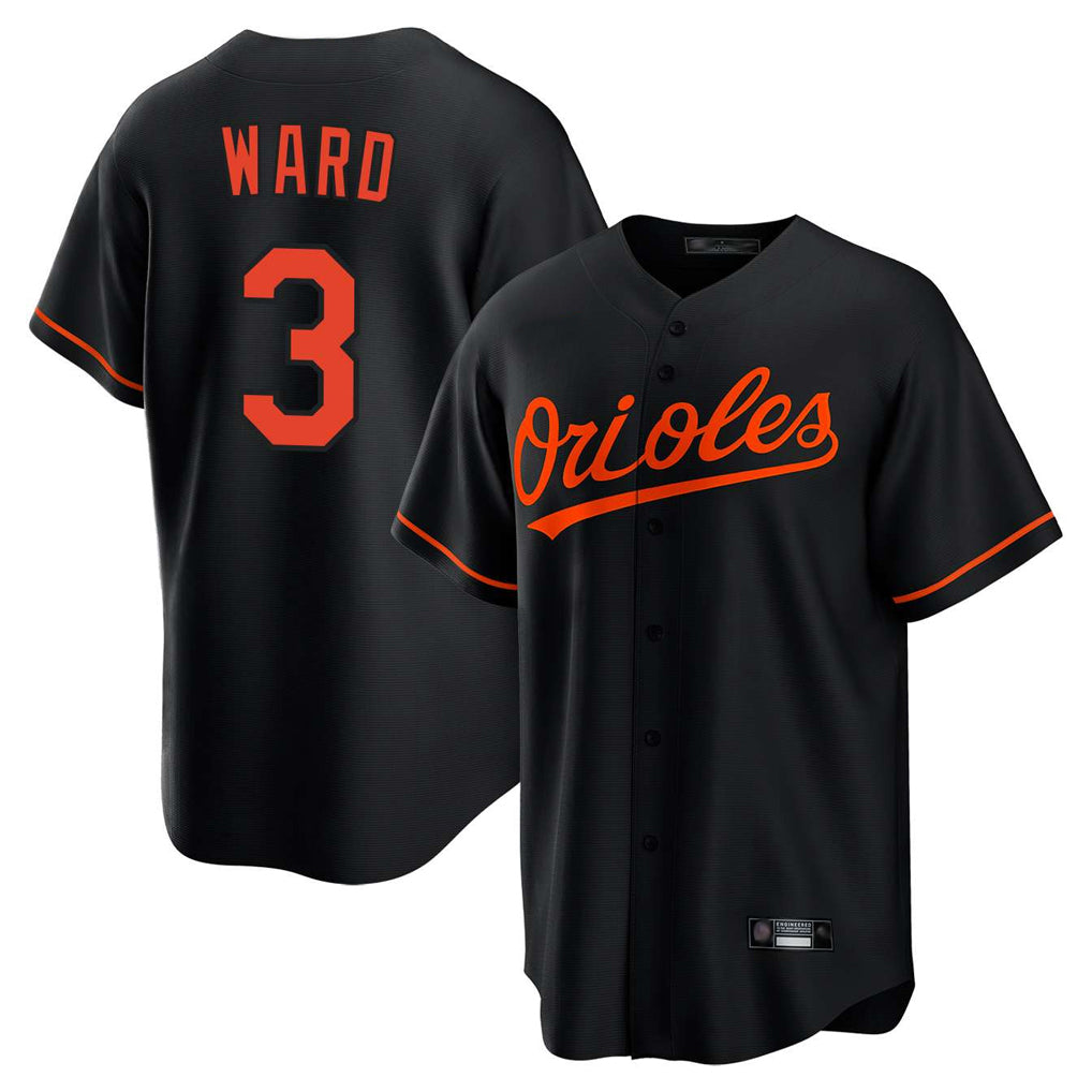Punc B.Orioles #3 Taylor Ward Player Black Home Game Stitched Jerseys