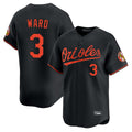 Punc B.Orioles #3 Taylor Ward Player Black Limited Home Game Stitched Jerseys