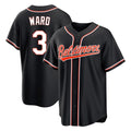 Punc B.Orioles #3 Taylor Ward Player Black Out Home Game Stitched Jerseys