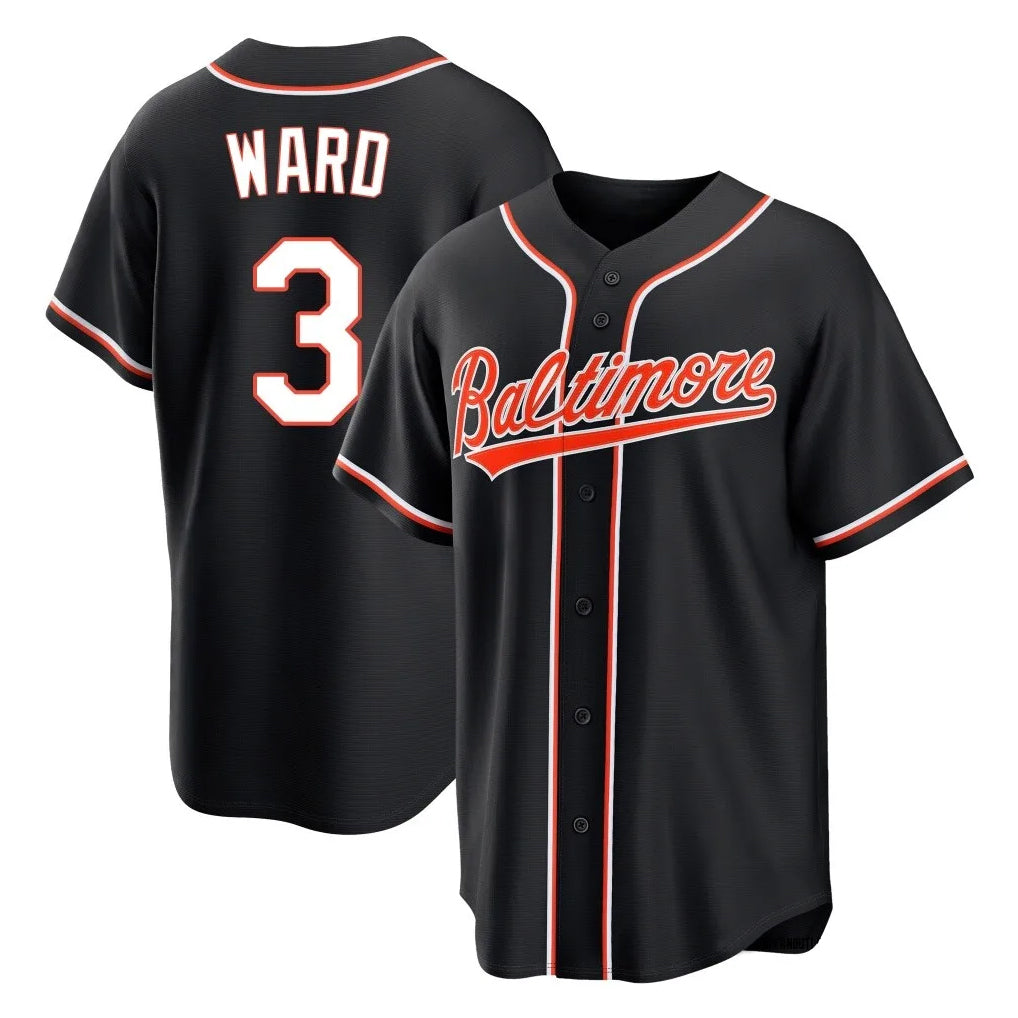 Punc B.Orioles #3 Taylor Ward Player Black Out Home Game Stitched Jerseys