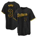 Punc B.Orioles #3 Taylor Ward Player Black Snake Skin City Home Game Stitched Jerseys