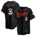 Punc B.Orioles #3 Taylor Ward Player Black USA 250 Fourth of July Home Game Stitched Jerseys
