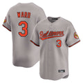 Punc B.Orioles #3 Taylor Ward Player Gray Limited Home Game Stitched Jerseys