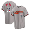 Punc B.Orioles #3 Taylor Ward Player Gray USA 250 Fourth of July Home Game Stitched Jerseys