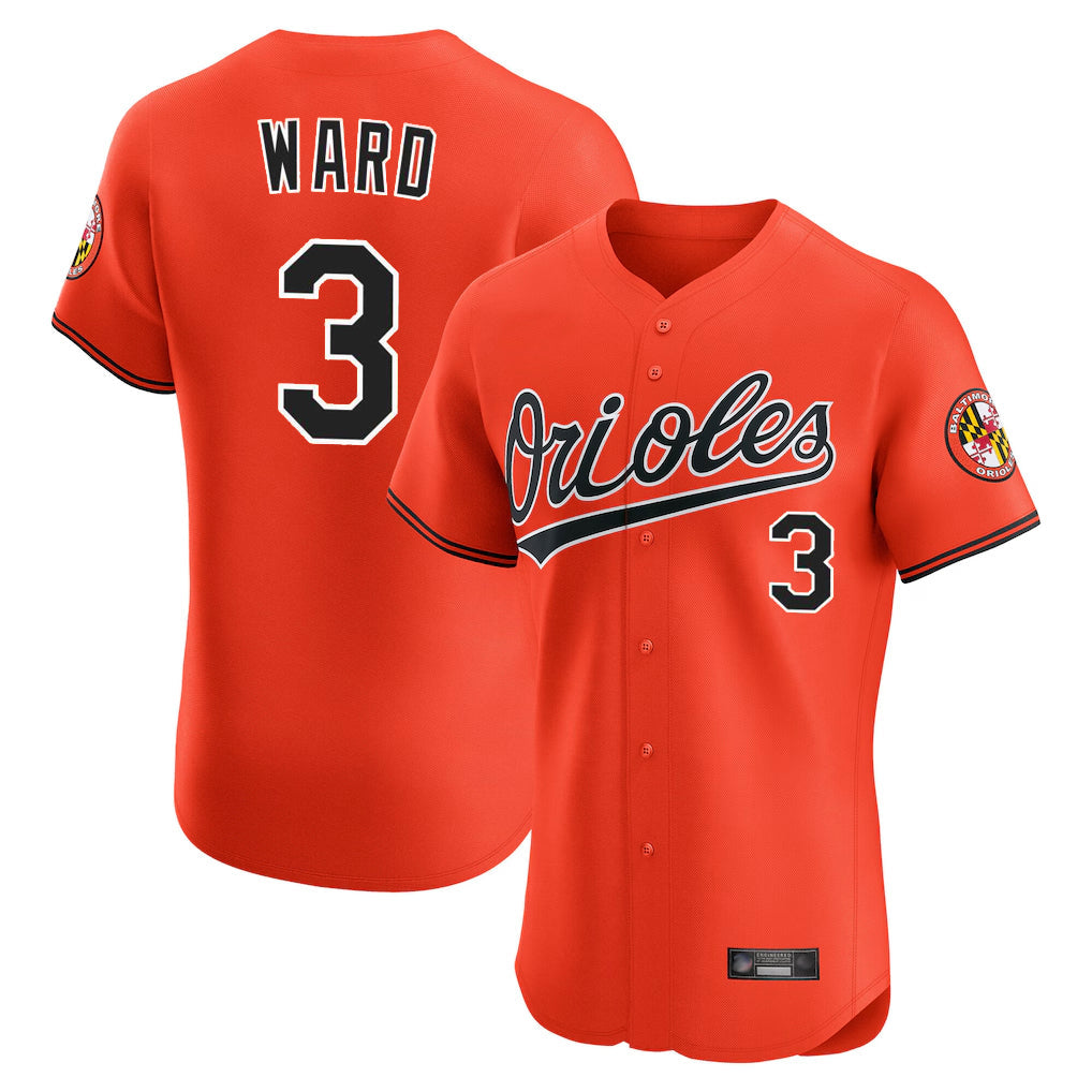 Punc B.Orioles #3 Taylor Ward Player Orange Limited Elite Home Game Stitched Jerseys