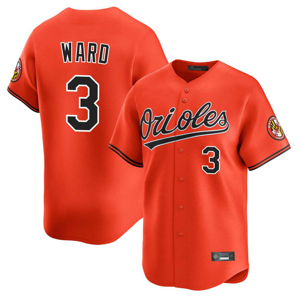 Punc B.Orioles #3 Taylor Ward Player Orange Limited Home Game Stitched Jerseys