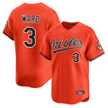 Punc B.Orioles #3 Taylor Ward Player Orange Limited Home Game Stitched Jerseys