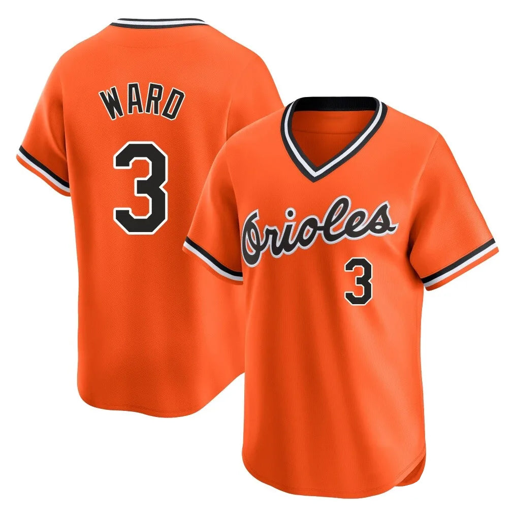 Punc B.Orioles #3 Taylor Ward Player Orange T-shirt Limited Home Game Stitched Jerseys