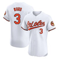 Punc B.Orioles #3 Taylor Ward Player White Limited Elite Home Game Stitched Jerseys