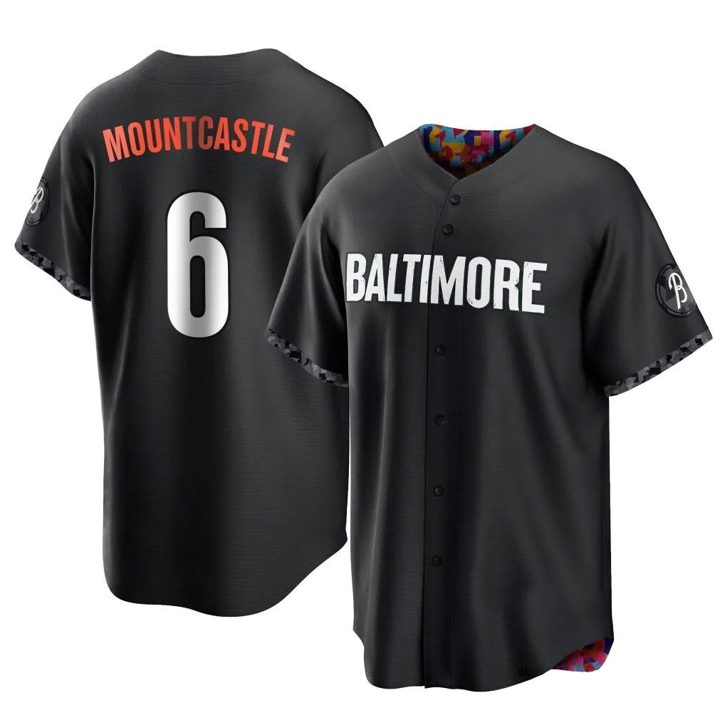Punc B.Orioles #6 Ryan Mountcastle Player Black City Connect Home Game Stitched Jerseys