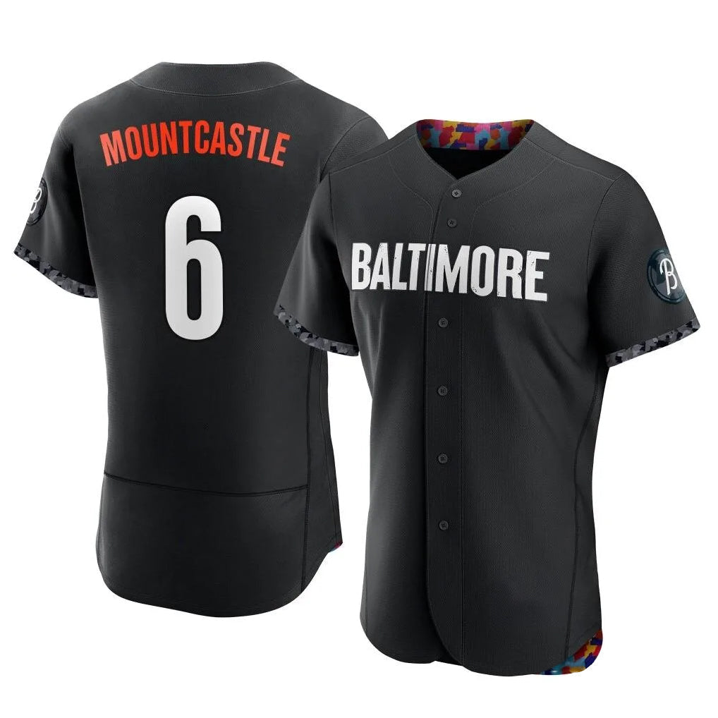 Punc B.Orioles #6 Ryan Mountcastle Player Black City Connect Limited Elite Home Game Stitched Jerseys