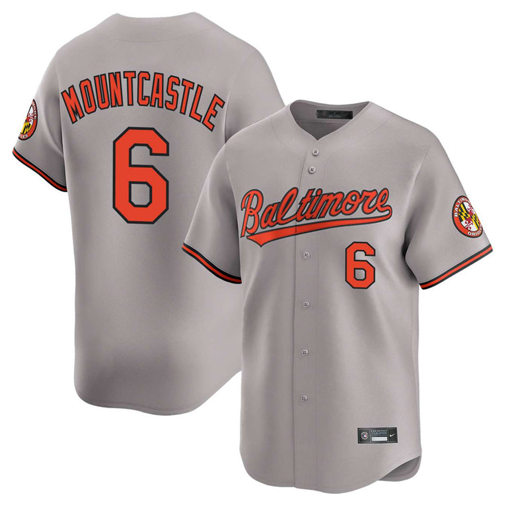 Punc B.Orioles #6 Ryan Mountcastle Player Gray Limited Home Game Stitched Jerseys