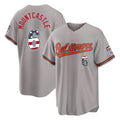 Punc B.Orioles #6 Ryan Mountcastle Player Gray USA 250 Fourth of July Home Game Stitched Jerseys
