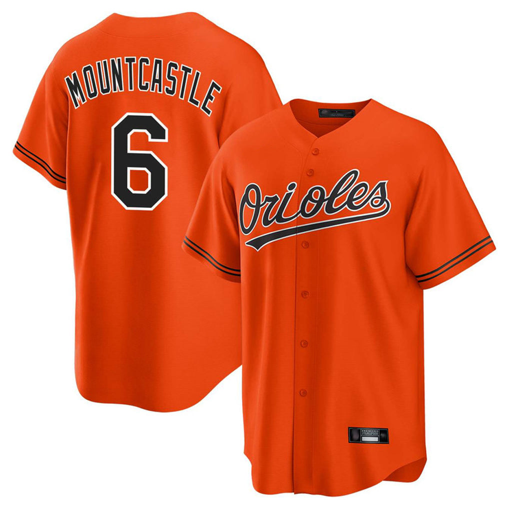 Punc B.Orioles #6 Ryan Mountcastle Player Orange Home Game Stitched Jerseys