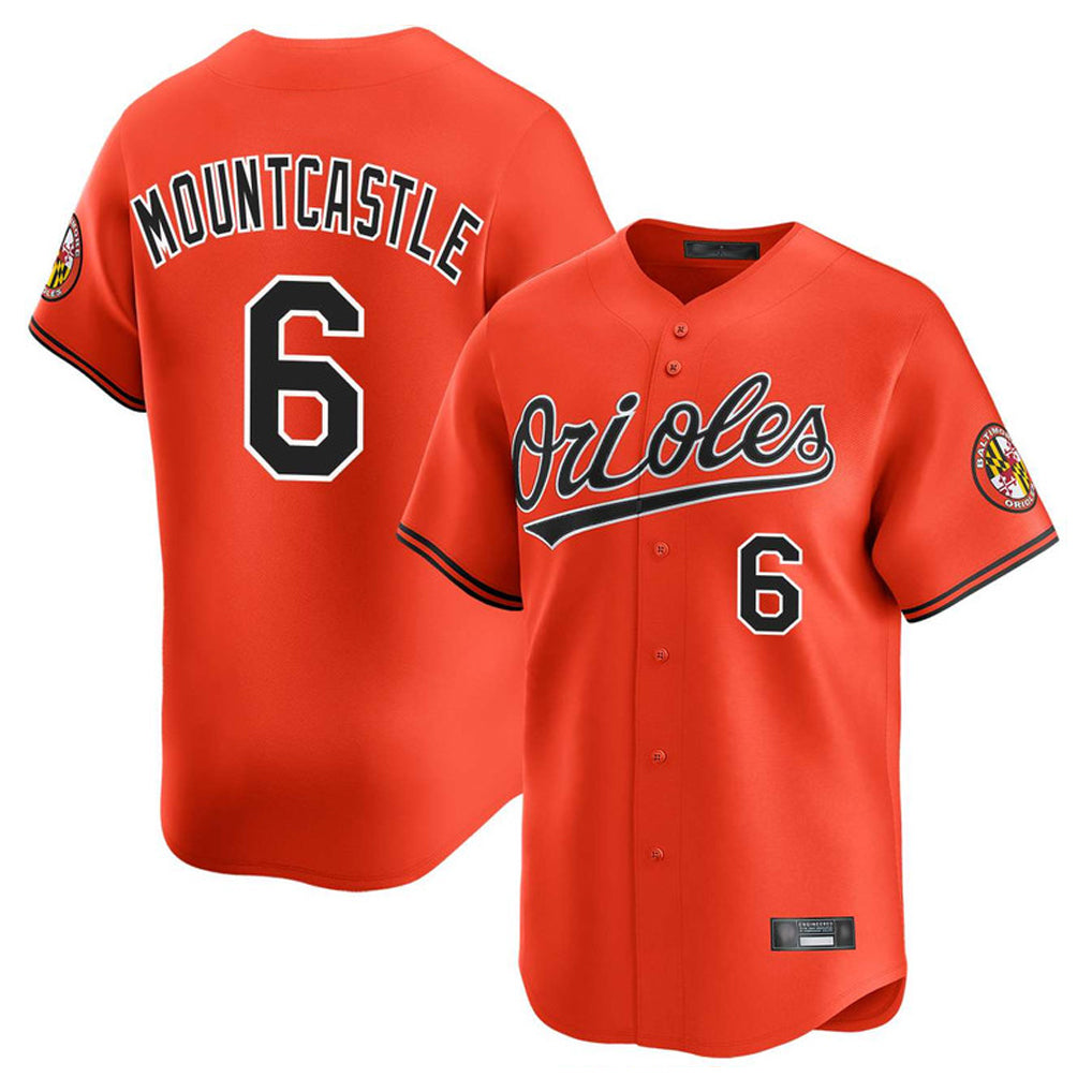 Punc B.Orioles #6 Ryan Mountcastle Player Orange Limited Home Game Stitched Jerseys