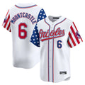 Punc B.Orioles #6 Ryan Mountcastle Player White Independence Day Vapor Premier Home Game Stitched Jerseys