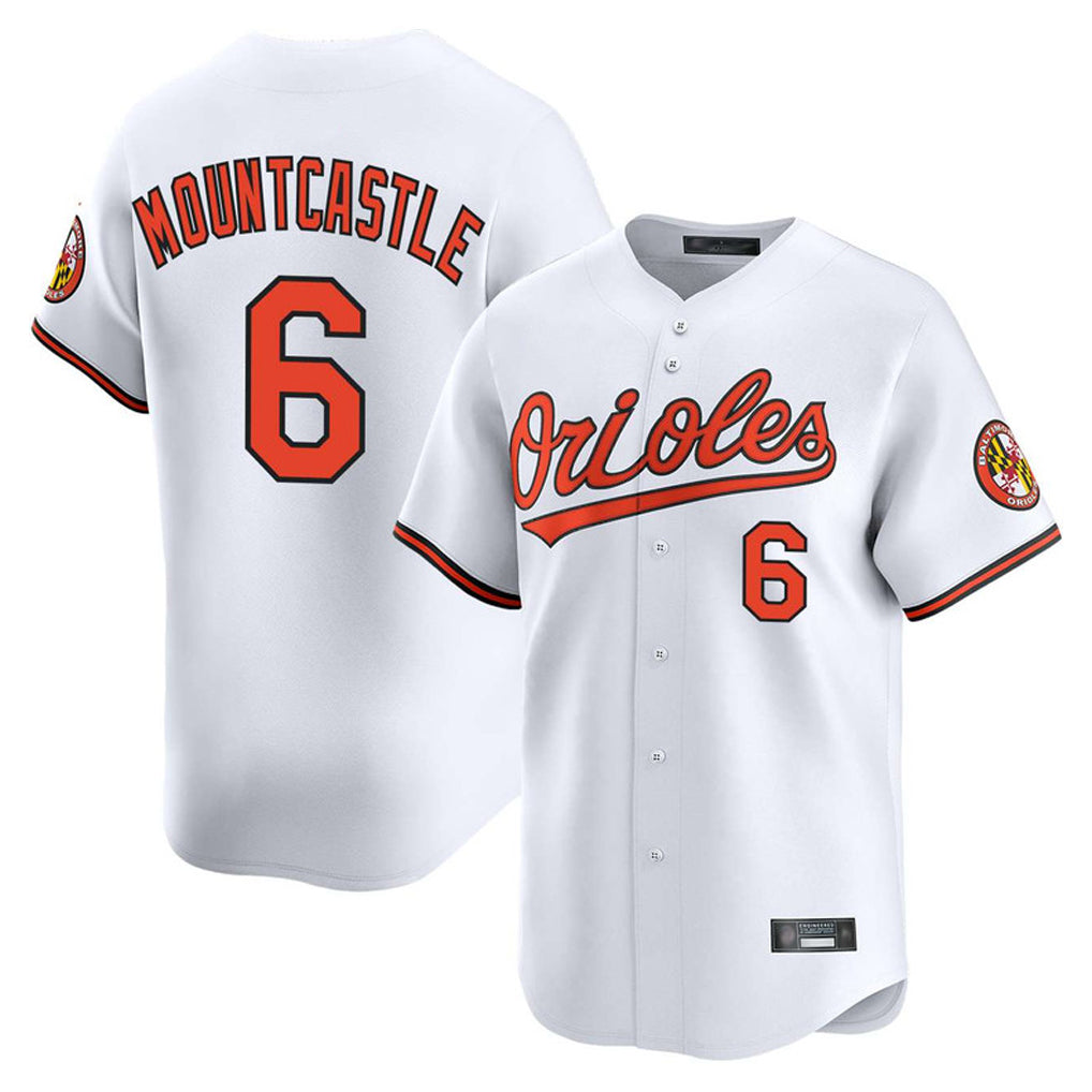 Punc B.Orioles #6 Ryan Mountcastle Player White Limited Home Game Stitched Jerseys