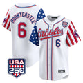 Punc B.Orioles #6 Ryan Mountcastle Player White USA 250 Independence Day Vapor Premier Home Game Stitched Jerseys