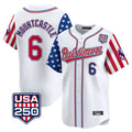 Punc B.Orioles #6 Ryan Mountcastle Player White USA 250 Independence Day Vapor Premier Limited Home Game Stitched Jerseys