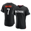 Punc B.Orioles #7 Jackson Holliday Player Black City Connect Limited Elite Home Game Stitched Jerseys
