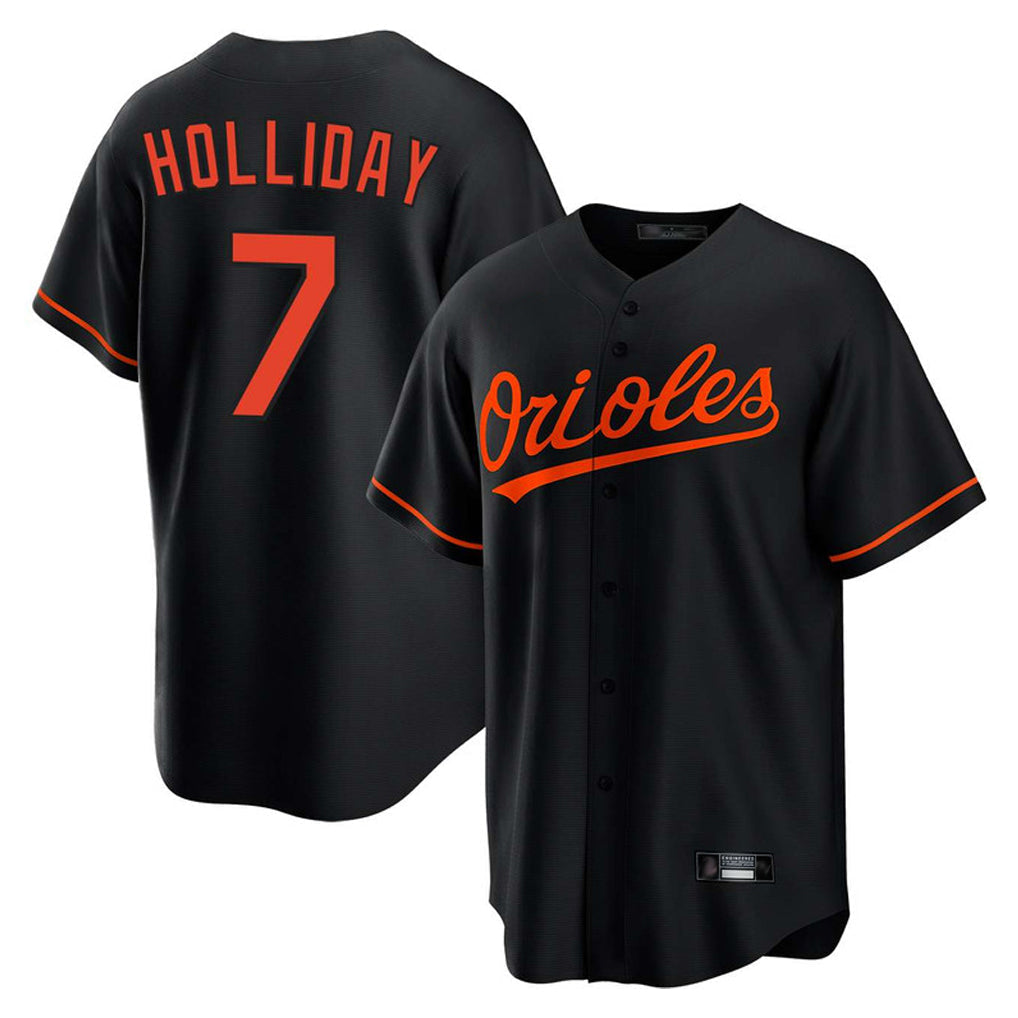Punc B.Orioles #7 Jackson Holliday Player Black Home Game Stitched Jerseys