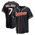 Punc B.Orioles #7 Jackson Holliday Player Black Out Home Game Stitched Jerseys