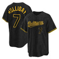 Punc B.Orioles #7 Jackson Holliday Player Black Snake Skin City Home Game Stitched Jerseys