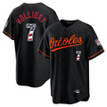 Punc B.Orioles #7 Jackson Holliday Player Black USA 250 Fourth of July Home Game Stitched Jerseys