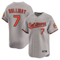 Punc B.Orioles #7 Jackson Holliday Player Gray Limited Home Game Stitched Jerseys