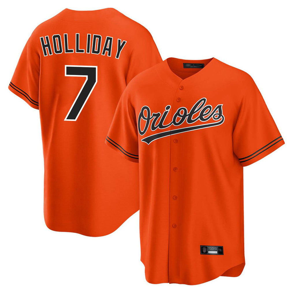 Punc B.Orioles #7 Jackson Holliday Player Orange Home Game Stitched Jerseys