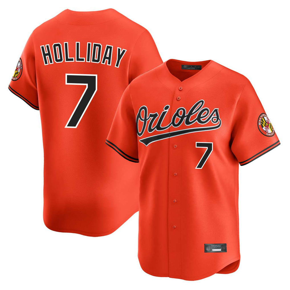Punc B.Orioles #7 Jackson Holliday Player Orange Limited Home Game Stitched Jerseys