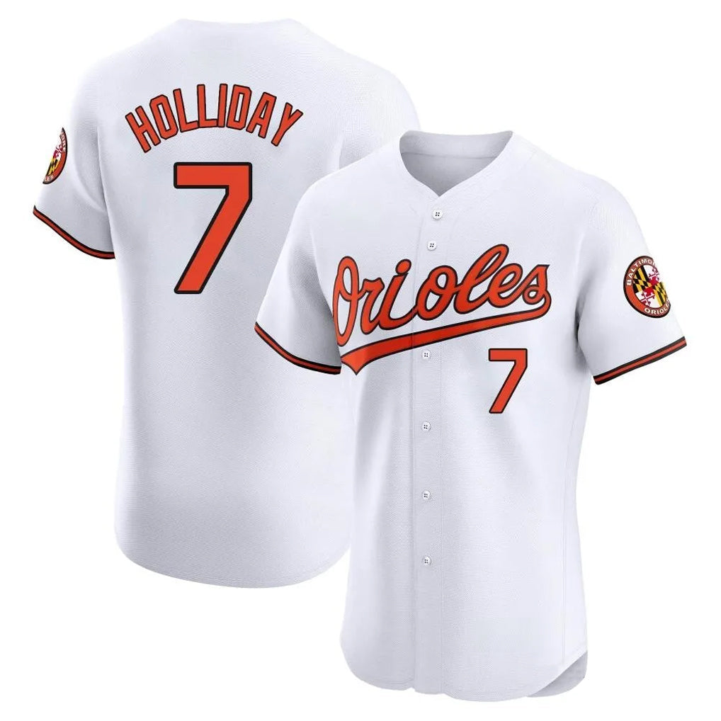 Punc B.Orioles #7 Jackson Holliday Player White Limited Elite Home Game Stitched Jerseys