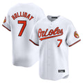 Punc B.Orioles #7 Jackson Holliday Player White Limited Home Game Stitched Jerseys