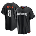 Punc B.Orioles #8 Cal Ripken Player Black City Connect Home Game Stitched Jerseys