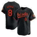 Punc B.Orioles #8 Cal Ripken Player Black Limited Home Game Stitched Jerseys