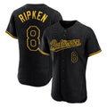 Punc B.Orioles #8 Cal Ripken Player Black Snake Skin City Limited Elite Home Stitched Jerseys