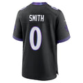 Punc B.Ravens #0 Roquan Smith Black Alternate Game Stitched Jerseys