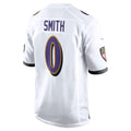 Punc B.Ravens #0 Roquan Smith Player White Alternate Home Game Stitched Jerseys