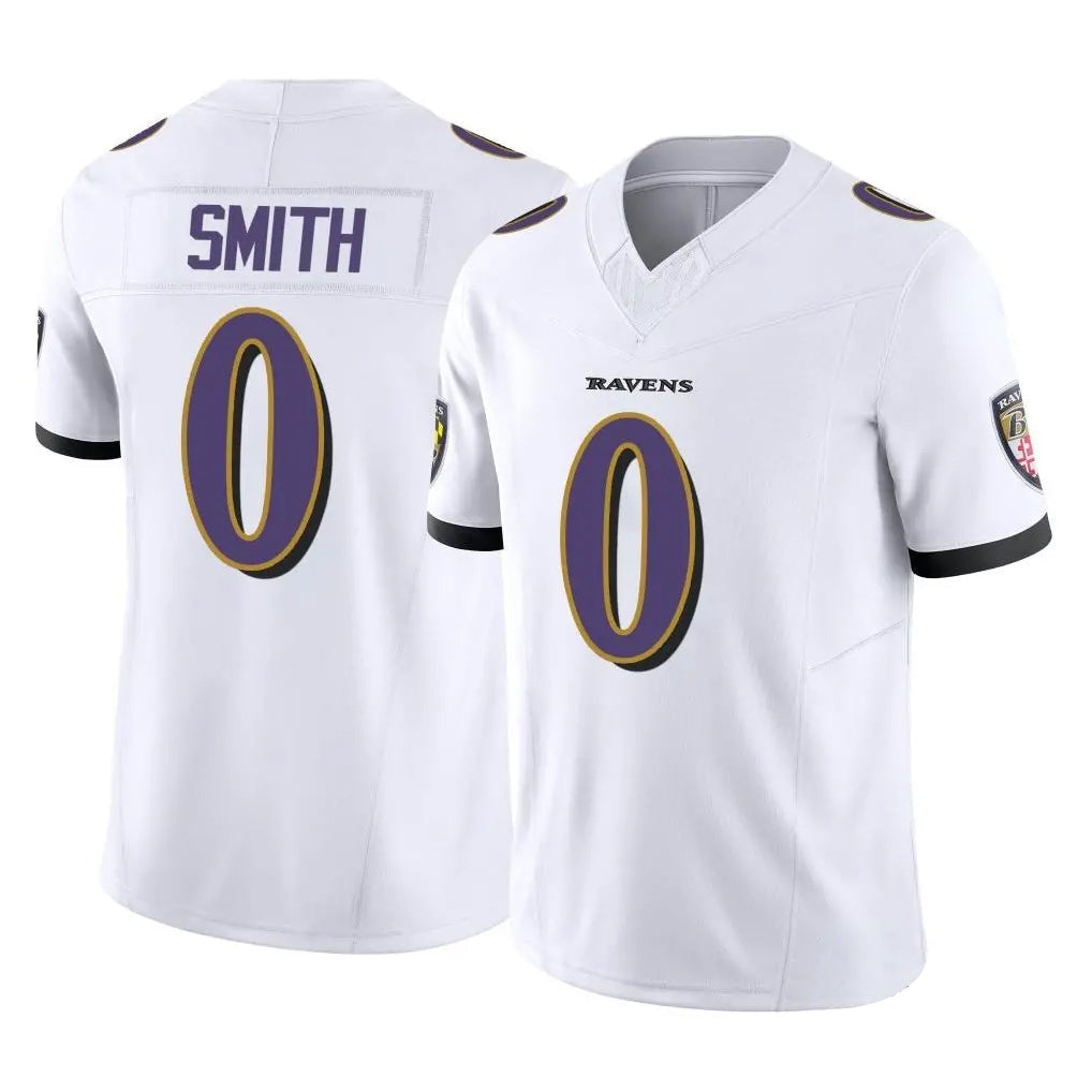 Punc B.Ravens #0 Roquan Smith Player White Vapor F.U.S.E. Limited Home Game Stitched Jerseys