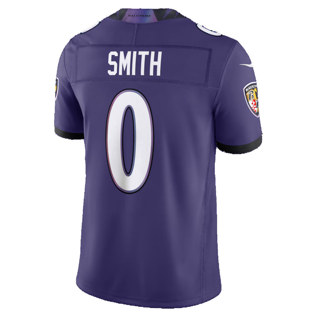 Punc B.Ravens #0 Roquan Smith Purple Vapor F.U.S.E. Sewn Down Limited Stitched Jerseys