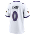 Punc B.Ravens #0 Roquan Smith White Game Stitched Jerseys